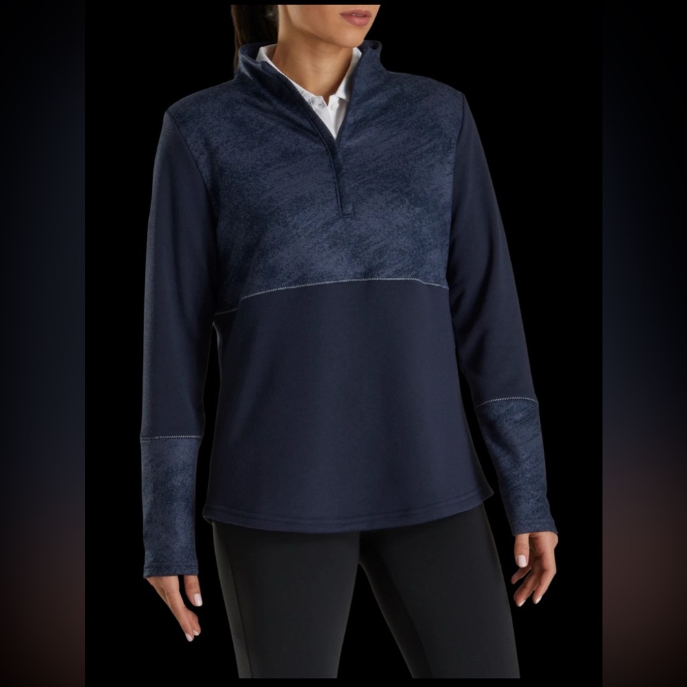 Footjoy Navy Blue 3/4 Zip Sweater